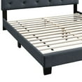thumbnail image 3 of Full Bed with Button Tufted Scalloped Headboard Gray - Saltoro Sherpi, 3 of 5