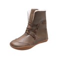 thumbnail image 2 of Zapatos de mujer Punta redonda Tacones bajos Cómodos Cálidos Casuales Gruesos Fleece Cordones Botines de nieve Wmkox8yii shkj857, 2 of 4