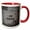 Red/White, variant on 3drose, I Love Basketball, Black Lettering on Street Pavement Picture, 11oz Two-tone Red Mug