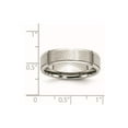 thumbnail image 6 of Stainless Steel Ridged Edge 6mm Brushed and Polished Band, 6 of 7