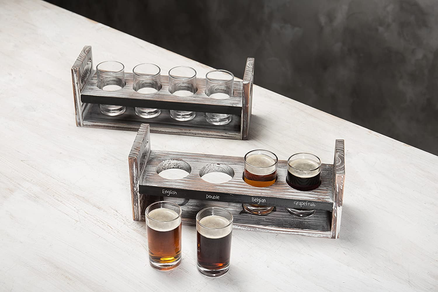 Beer Lovers Serving Device Glass Holder Tool Beer Tasting Flight Carrier Rack 