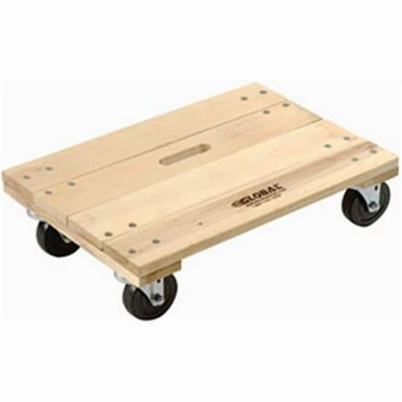 36 x 24 in. Hardwood Dolly with Solid Deck - Brown - 36in. x 24in.