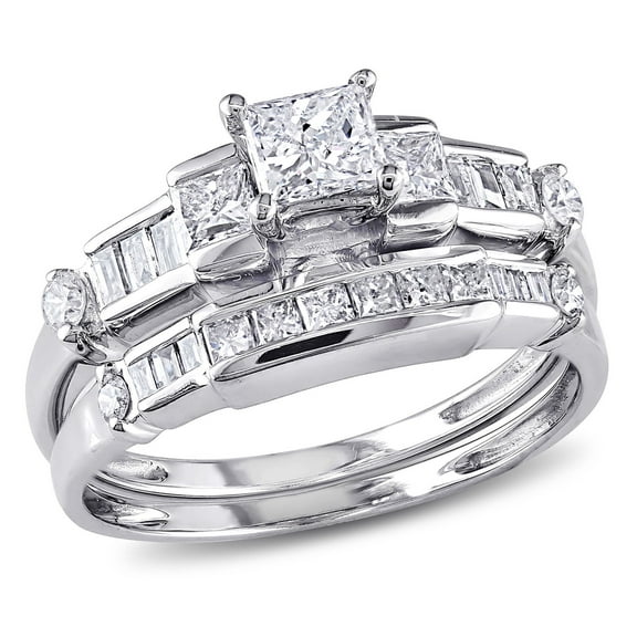 Everly Women's Diamond 14k White Gold Bridal Set