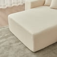 thumbnail image 5 of 105.51'' Modular Sectional Sofa Couch for Living Room, Sherpa Fabric L-Shape Couch, 5 Seater Modern Corner Sofa Couch with Chaise Lounge, Comfy Couch Without Installation,Beige, 5 of 9