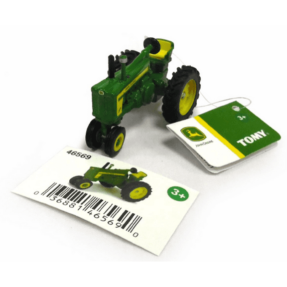 John Deere Plastic Vintage Tractor Toy for Ages 3 and Up, 1:64 Scale