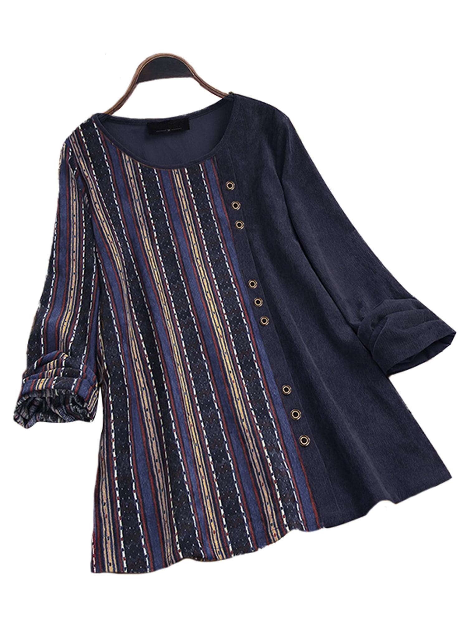 baggy striped long sleeve shirt