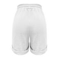 thumbnail image 5 of QATAINLAV Women's Casual Lightweight Linen Shorts with Pockets Drawstring Mid Rise Straight Leg Beach Shorts White M Gifts for Mom, 5 of 6