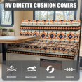 thumbnail image 4 of Uorisanigo Aztec Geometric Rv Dinette Cushions 2 Set Stretchable Elastic Rv Seat Covers Breathable Replacement Couch Cushion Slipcovers for Travel Trailer Couch Sofa Furniture Protector, 4 of 7