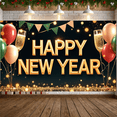 thumbnail image 5 of Balloon Design Happy New Year Banner Gift Box Glitter Decor Festive Backdrop for Holiday Party Event Celebration, 5 of 5