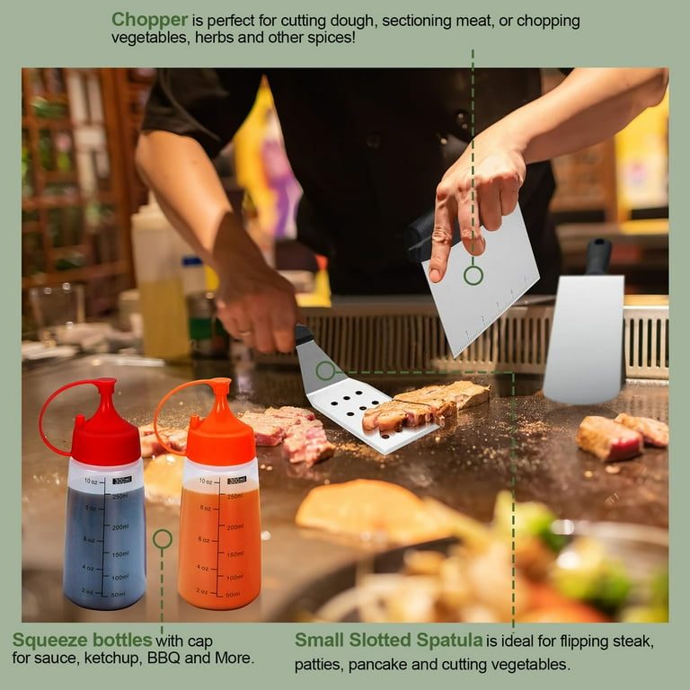 30 Pcs Griddle Accessories Set for Blackstone Camp Chef Spatulas Basting Cover Scraper Walmart