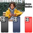 thumbnail image 2 of PFDDRW Soft Silicone Brushed Carbon Fiber TPU Phone Case For Moto Edge 50 Pro, 2 of 8
