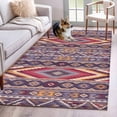 thumbnail image 2 of Southwest Aztec 3'x5' Washable Rug, Country Retro Ethnic Geometric Motifs Non-Slip Area Rugs for Entryway Kitchen Classroom, Dorm Throw Carpet, Low Pile Soft Indoor Floor Mat, 2 of 9