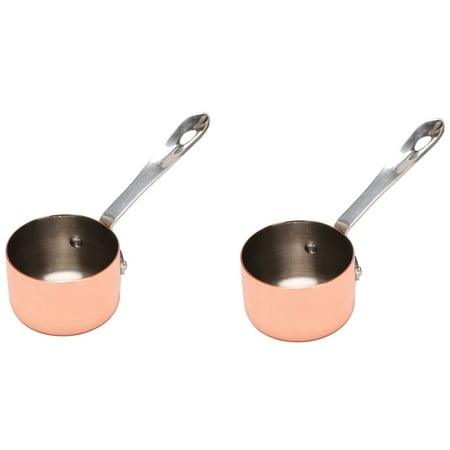 

2X Boats Copper Plated Sauce Cup Milk Cup Fries Sauce Cup Western Restaurant Copper Pot 3.8cm
