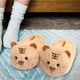 thumbnail image 3 of Pantuflas de interior para mujeres y niñas, pantuflas de animales, pantuflas cálidas de invierno para el hogar, zapatos suaves y acogedores , marrón Colco Zapatillas de mujer, 3 of 8