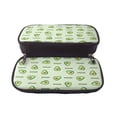 thumbnail image 5 of Lsque Green Avocado Printed Big Capacity PU Leather Pencil Case Large Pencil Pouch Stationery Pen Bag Pencil Holder for Teen, 5 of 6