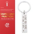 thumbnail image 2 of ifundom i Love You Key Chain Stainless Steel Key Ring Simple and Generous Hanging Decoration 1Pack, 2 of 8