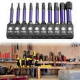 thumbnail image 5 of 10Pcs Magnetic Hex Head Screwdriver Bit Set 1/4 Shank Screwdriver Bit Imperial, 5 of 10