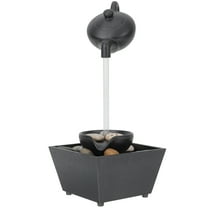 1 Set Outdoor Indoor Tabletop Water Fountain Decorative Meditation Fountain Retro Office Plastic Spa Rock Fountain