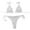 White, variant on 2PCS Shiny Diamond Bikini Set For Women Tankini Bra Swimsuit Praty Bathing Suit Swimwear