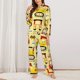 thumbnail image 2 of Balery Funny Construction Vehicles Conjunto de Pijama con Estampado para Mujer, Conjunto de Dos Piezas con Manga Larga, Ropa de Dormir Suave con Bolsillos, Pijamas Cómodos-Small, 2 of 7