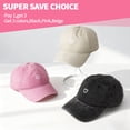 thumbnail image 5 of Bocaoying 3 Pcs Washed Cotton Baseball Caps for Men Women with Small Heart Embroidery , Breathable Retro Adjustable Dad Hats with Crown, Curved Brim Ball Caps for Daily Wear, Beige/Black/Pink, 5 of 7