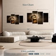 thumbnail image 4 of Elephant Stock Sinister Jack O Lantern Wall Art - Horizontal Multi Panel Canvas - Living Room Wall Decor - Holiday Multi Panel - Black And Beige Decor - 52" x 32", 4 of 8
