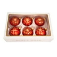 thumbnail image 2 of Kurt Adler 80MM Red and Gold Fancy Pattern Ball Ornaments, 6-Piece Box, 2 of 2