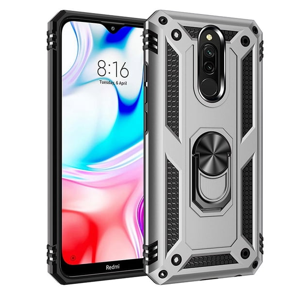 Funda de teléfono para Xiaomi Redmi 8 y Redmi 8A de Uso Rudo Shockproof + Cristal 9D