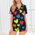 thumbnail image 2 of Vetsdori Womens Valentines Pajama Sets Soft Gifts for Girlfriend Sleepwear Loungewear Nightwear , 2 Pieces Home Pajamas for Women Collared, 2 of 9