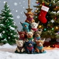 thumbnail image 6 of Hometravel Highland Cow Christmas Ornament, 10cm Christmas Tree Hanging Pendant, Cute Animal Themed Holiday Decor for Tree, Gift, Festival, 6 of 6