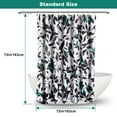 thumbnail image 6 of 72x72 Inches Black White Floral Fabric Shower Curtain, Waterproof, Machine Washable, Modern Bathroom Weighted Hem Shower Curtain Set with Rust Resistant Metal Grommet Hooks, 6 of 7