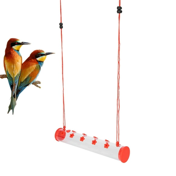 Bird Feeder, Transparent Tube 30cm/11.8in Hummingbird Feeder Tube-Shaped Bird Feeding Tool for Feeding Birds
