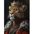 thumbnail image 1 of Qisvanset 12x16 Inch Crown Leopard Canvas Wall Art, Luxurious Wild Animal Elegant Home Wall Decor, 1 of 8