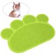 thumbnail image 1 of Alfombrilla antideslizante para arena de gato con forma de pata para perro, gato, cachorro, gatito, cuenco para comida y agua, 30 x 40 cm (verde), 1 of 5