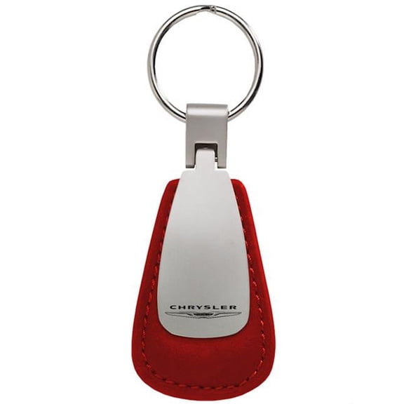 Au-Tomotive Gold KCTL.CHR.RED Chrysler Red Leather Teardrop Key Fob