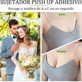 thumbnail image 3 of 2 Piezas Cazuelas Adhesivas para Mujer, Sujetr sin Tirantes Autoadhesivo Transpirable, Sujetr Invisible Adhesivo Reutilizable, para Boda, Vestido sin Espalda y Uso Diario, 3 of 4