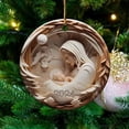 thumbnail image 1 of LADIGASU 2024 Navidad Visión Estereoscópica Nacimiento Bendición Colgante 3 D Efecto Nacimiento Acrílico Coche Colgante Adornos Ofertas y Liquidaciones 1 Colgante, 1 of 1