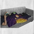 thumbnail image 5 of Astronomy Soft Flannel Fleece Throw Blanket, Cartoon Solar System Graphic with Planets in Planetary Orbits Sun, Cozy Plush for Indoor and Outdoor Use, 50" x 60", Dark Purple Multicolor, by Ambesonne, 5 of 5