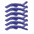 thumbnail image 4 of 6 pinzas para el pelo de cocodrilo antideslizantes de una sola punta para peluquería, pinzas para el pelo de color azul, 4 of 15