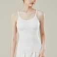 thumbnail image 2 of Pejock Women's Cotton Cami with Built in Bra, Adjustable Spaghetti Strap Tank Top, Seamless Everyday Stretch Camisole, Comfortable Undershir, 2 of 7