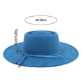 thumbnail image 3 of Sun Hats for Women Concave Top Suede Top Hat with Tassel Braided Sun Protection Hat, 3 of 4