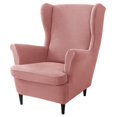 thumbnail image 1 of CHOK 2024 Wing Chair Slipcover Chair Covers For Wingback Chairs Stretch Sofa Cover Furniture Protector Couch Soft With Elastic Bottom-Pink-Chair Cover, 1 of 6