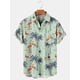 thumbnail image 4 of Camisa informal de manga corta con cuello vuelto y estampado 3D de flamencos y coco para vacaciones de hombre, camisa holgada de verano para niños, 4 of 4
