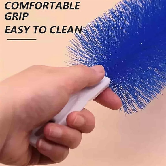 Multi-Purpose Scrub Brush Fan Dusting Brush Non Disassembly Fan Cleaning Brush Bendable Multi Purpose Brush Microfiber Duster For Sewer Screen Window Various Small Clean Easily