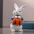 thumbnail image 3 of Easter Bunny Ornament Resin Statue Garden Patio Yard Decoration Indoor Outdoor Holiday Decor Cute Rabbit Figurine, 3 of 4