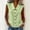 Green, variant on Women's Sleeveless Button Down Shirts Blouses Solid Casual V Neck Sleeveless Tank Tops Business Work Top Yellow
