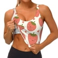 thumbnail image 3 of Fuzoiu Hand Drawn Strawberry Print Women's Sports Vest,U-Back Sports Tank,Gym Vests,Athletic Sleeveless Shirts,Exercise Undershirts,Yoga, Gym, and Dance Wear-, 3 of 8