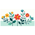 thumbnail image 1 of Colorful Floral Illustration Banner Garden Background Backdrop Birthday Party Wedding Celebration Photography Props Spring Decor Botanical Elements, 1 of 4