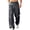 Black, variant on Mens Casual Pants Spring Summer Print Loose Fit Wide Leg Sweatpants Drawstring Elastic Waist Straight Casual Trousers Outdoor Athletic Casual Outfits