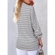 thumbnail image 2 of Camisa Astylish 2025 para mujer, cuello en V, a rayas, con botones, color negro, XXL, 2 of 6